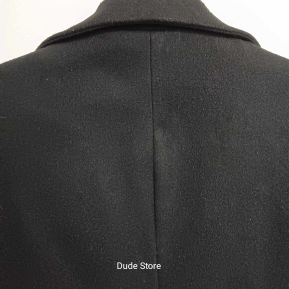 Women's Unbranded Polyester Black Long Coat - Size Medium *EUC* - Picture 7 of 9